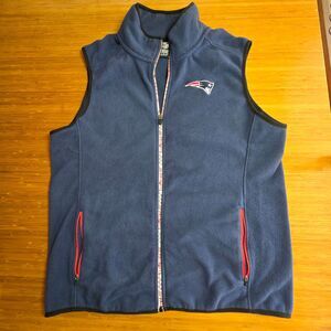 New England Patriots NFL Fleece Vest size Men's M, Navy, Like New